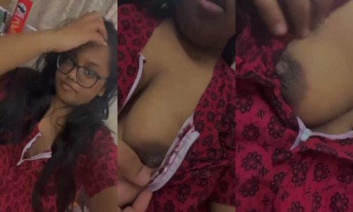 Beautiful Bhabhi Showing Boobs In Nighty