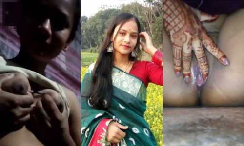 Beautiful GF Pressing Boobs Fingering