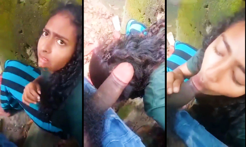 Cute Mallu Girl First Time Sucking Cousin Brother Dick Outdoor