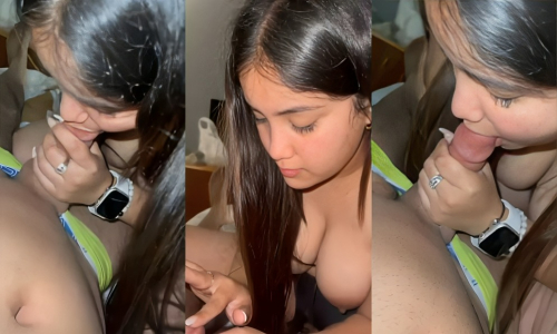 Extremely Beautiful Wife Giving Blowjob